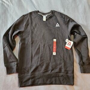 Reebok‎ Black Crewneck Sweatshirt mens small Logo Activewear Casual